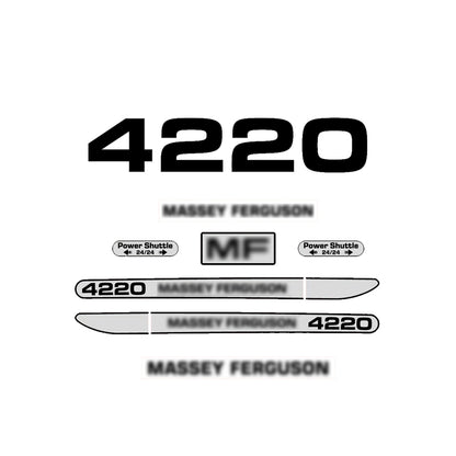 Aftermarket Decal Kit Compatible with Massey Ferguson 4220 – Power Shuttle Restoration Set