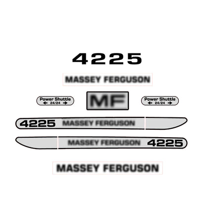 Aftermarket Decal Kit Compatible with Massey Ferguson 4225 – 2000 Version Restoration Vinyl Set
