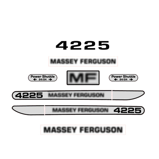 Aftermarket Decal Kit Compatible with Massey Ferguson 4225 – 2000 Version Restoration Vinyl Set