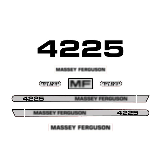 Aftermarket Decal Kit Compatible with Massey Ferguson 4225 – Premium Hood Stripe Graphics Set