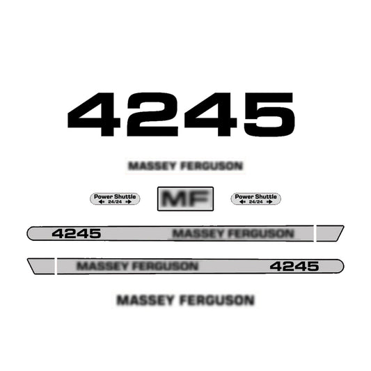 Aftermarket Decal Kit Compatible with Massey Ferguson 4245 – Premium Hood Stripe Graphics Set