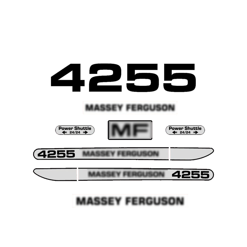 Aftermarket Decal Kit Compatible with Massey Ferguson 4255 – Premium Hood Stripe Graphics Set