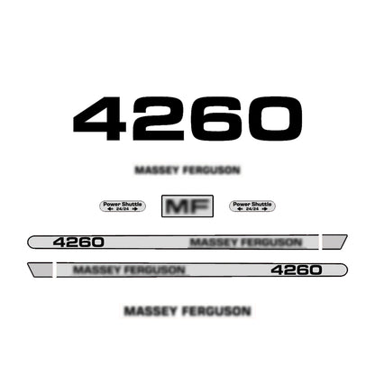 Aftermarket Decal Kit Compatible with Massey Ferguson 4260 – Premium Hood Stripe Graphics Set