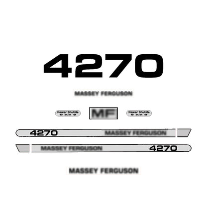 Aftermarket Decal Kit Compatible with Massey Ferguson 4270 – Premium Hood Stripe Graphics Set