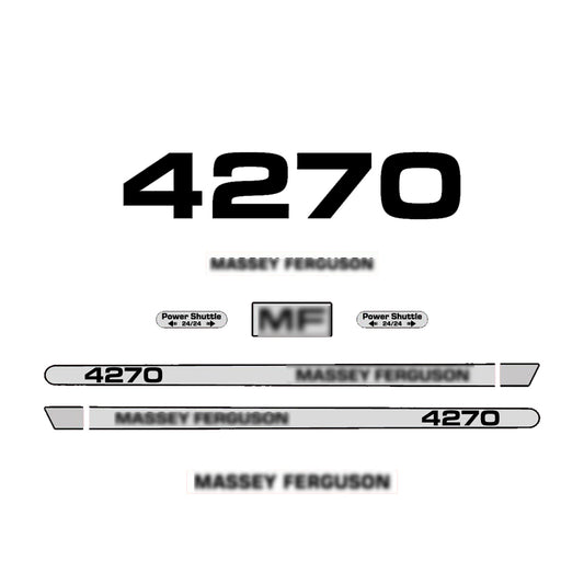 Aftermarket Decal Kit Compatible with Massey Ferguson 4270 – Premium Hood Stripe Graphics Set