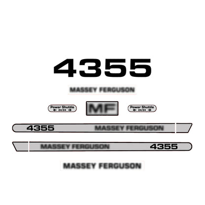 Aftermarket Decal Kit Compatible with Massey Ferguson 4355 – Premium Hood Stripe Graphics Set