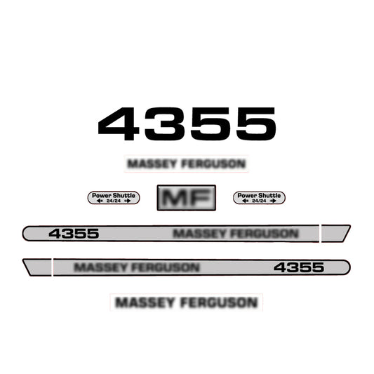 Aftermarket Decal Kit Compatible with Massey Ferguson 4355 – Premium Hood Stripe Graphics Set