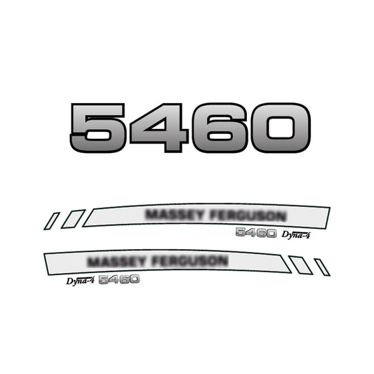 Aftermarket Decal Kit Compatible with Massey Ferguson 5460 – Premium Dyna-4 Hood Graphics Set