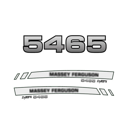 Aftermarket Decal Kit Compatible with Massey Ferguson 5465 – Premium Dyna-4 Hood Graphics Set