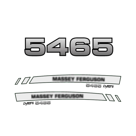Aftermarket Decal Kit Compatible with Massey Ferguson 5465 – Premium Dyna-4 Hood Graphics Set