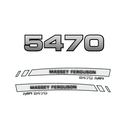 Aftermarket Decal Kit Compatible with Massey Ferguson 5470 – Premium Dyna-4 Hood Graphics Set