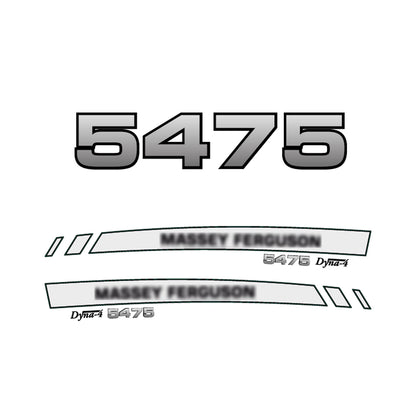 Aftermarket Decal Kit Compatible with Massey Ferguson 5475 – Premium Dyna-4 Hood Graphics Set