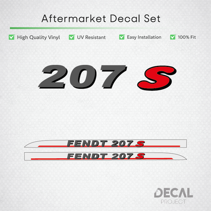 Fendt 207 S Decal Kit - Premium Professional Restoration Graphics Set