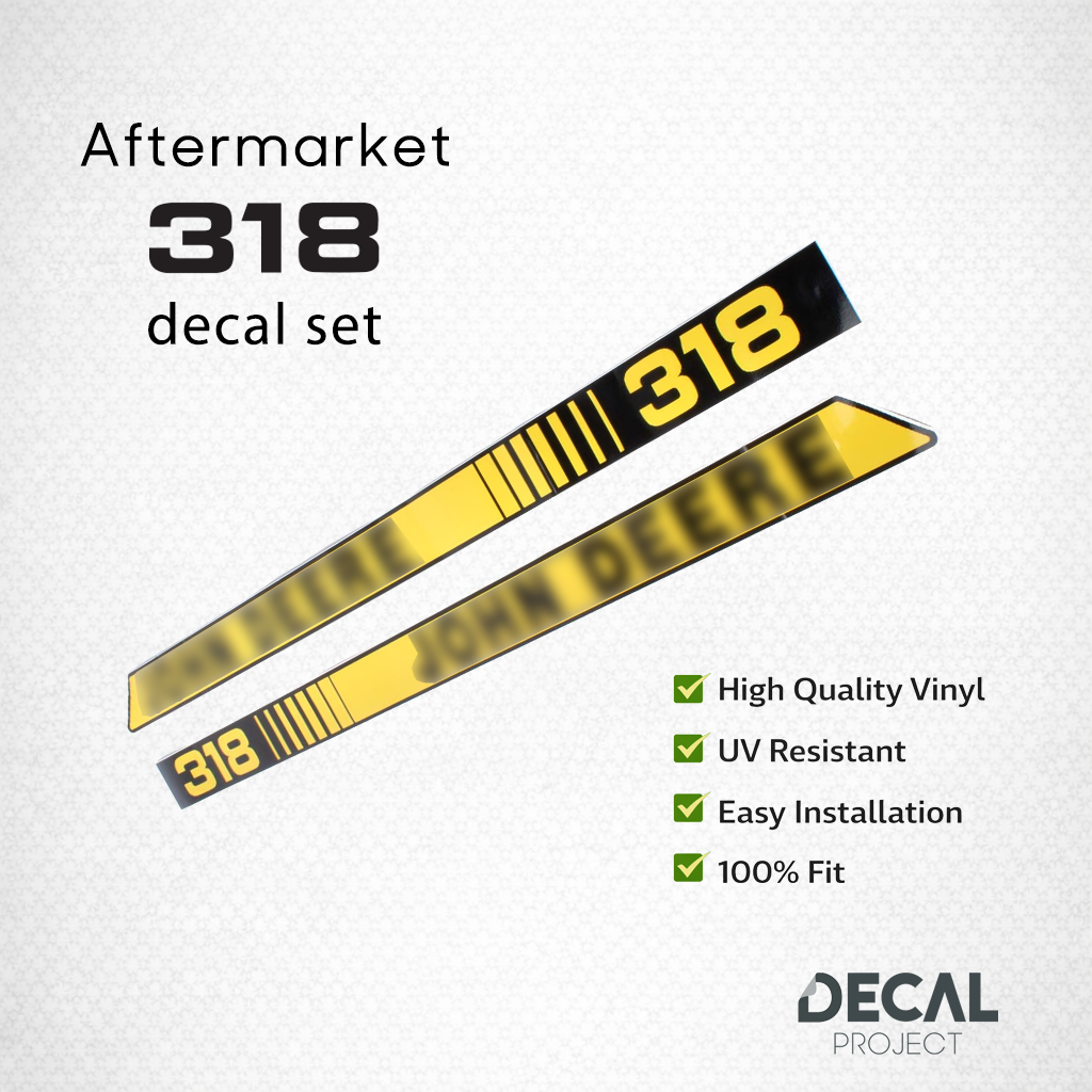 Aftermarket set fits JD Decal Kit – High-Quality Restoration Stickers - Full Set