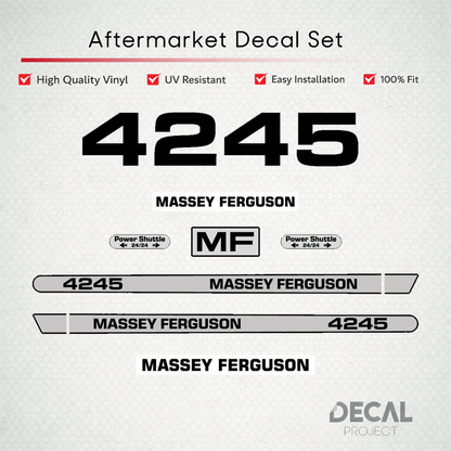 Aftermarket Decal Kit Compatible with Massey Ferguson 4245 – Premium Hood Stripe Graphics Set – Image 1
