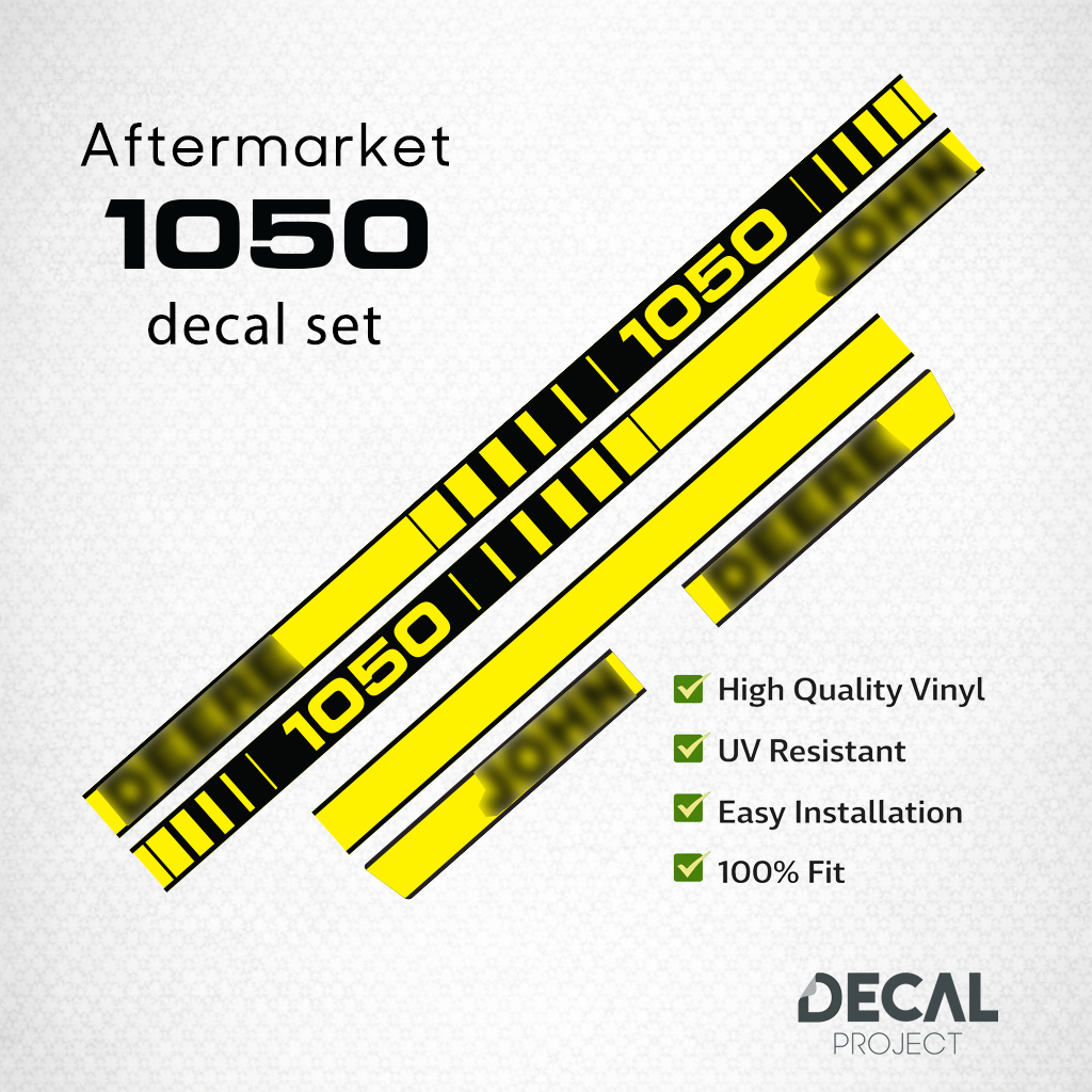 Aftermarket set fits JD 1050 Decal Kit – Aftermarket Restoration Stickers - Full Set