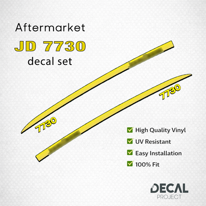 John Deere 7730 Decal Kit – High-Quality Aftermarket Restoration - Full Set