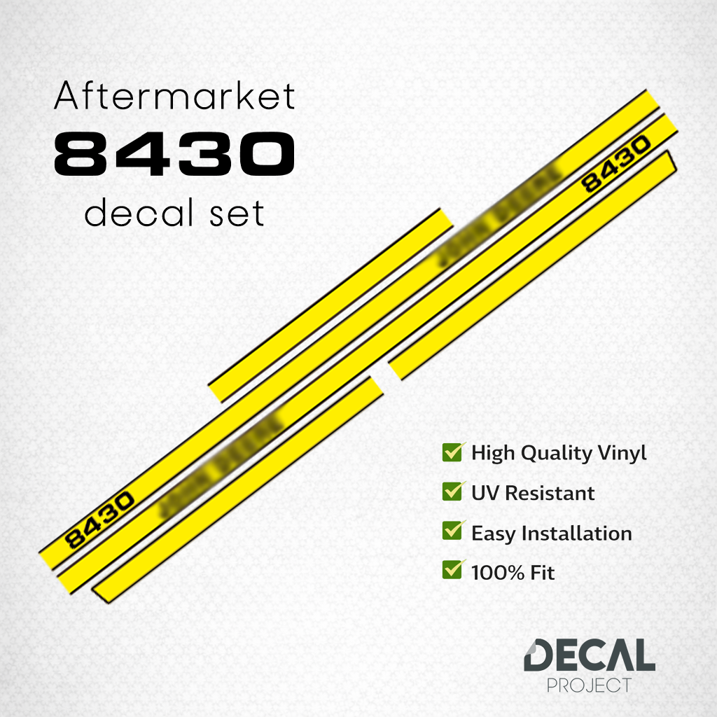 Aftermarket set fits JD 8430 Decal Kit – High-Quality Restoration Stickers - Full Set