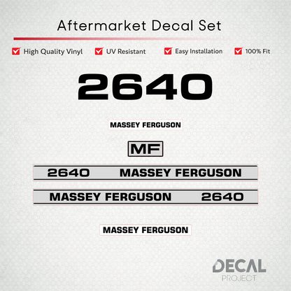 Aftermarket Decal Kit Compatible with Massey Ferguson 2640 – Premium Restoration Vinyl Set – Image 1