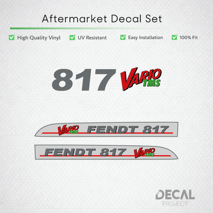 Fendt 817 Vario TMS Decal Set - Premium 800 Series Restoration Vinyl Kit