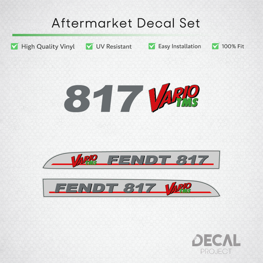 Fendt 817 Vario TMS Decal Set - Premium 800 Series Restoration Vinyl Kit