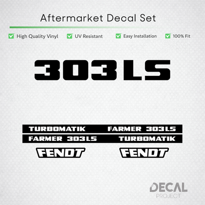 Fendt Farmer 303 LS Turbomatik Decal Set - restoration kit Early 300 Series