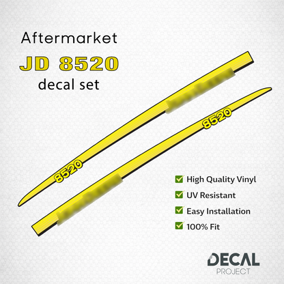 Aftermarket set fits JD 8520 Decal Kit – High-Quality Restoration Stickers - Full Set