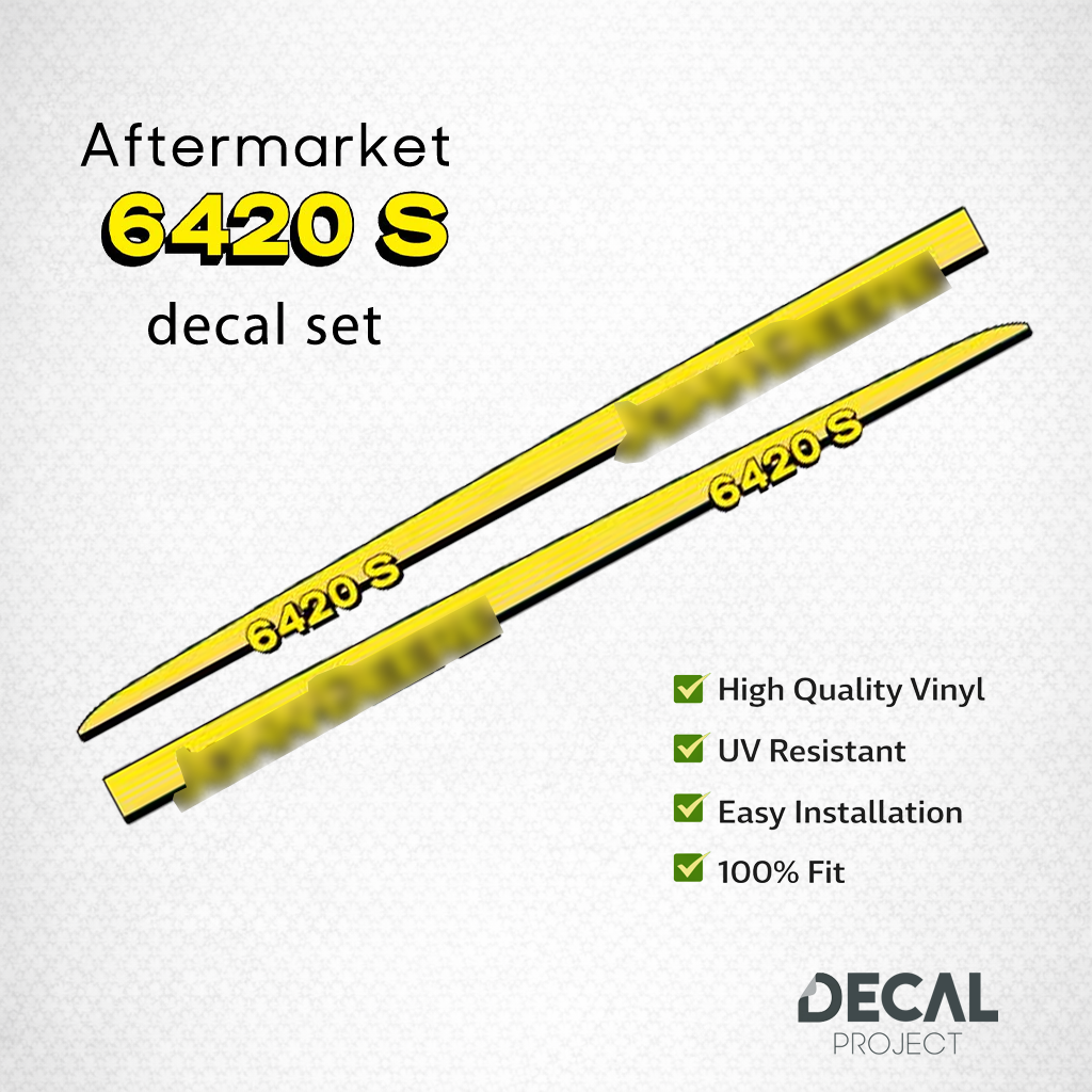 Aftermarket set fits JD 6420 S Decal Kit – High-Quality Restoration Stickers - Full Set