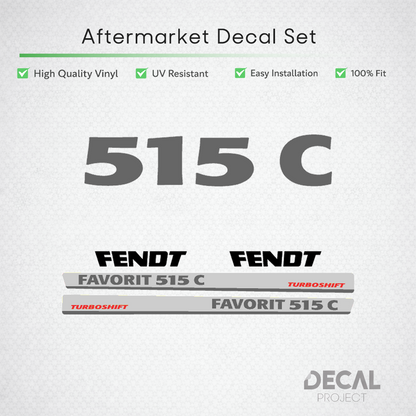 Fendt Favorit 515 C Turboshift Decal Kit - Premium 500 Series Flagship Graphics