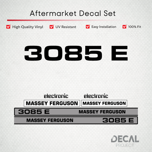 Aftermarket Decal Kit Compatible with Massey Ferguson 3085 E – Premium Restoration Vinyl Set – Image 1
