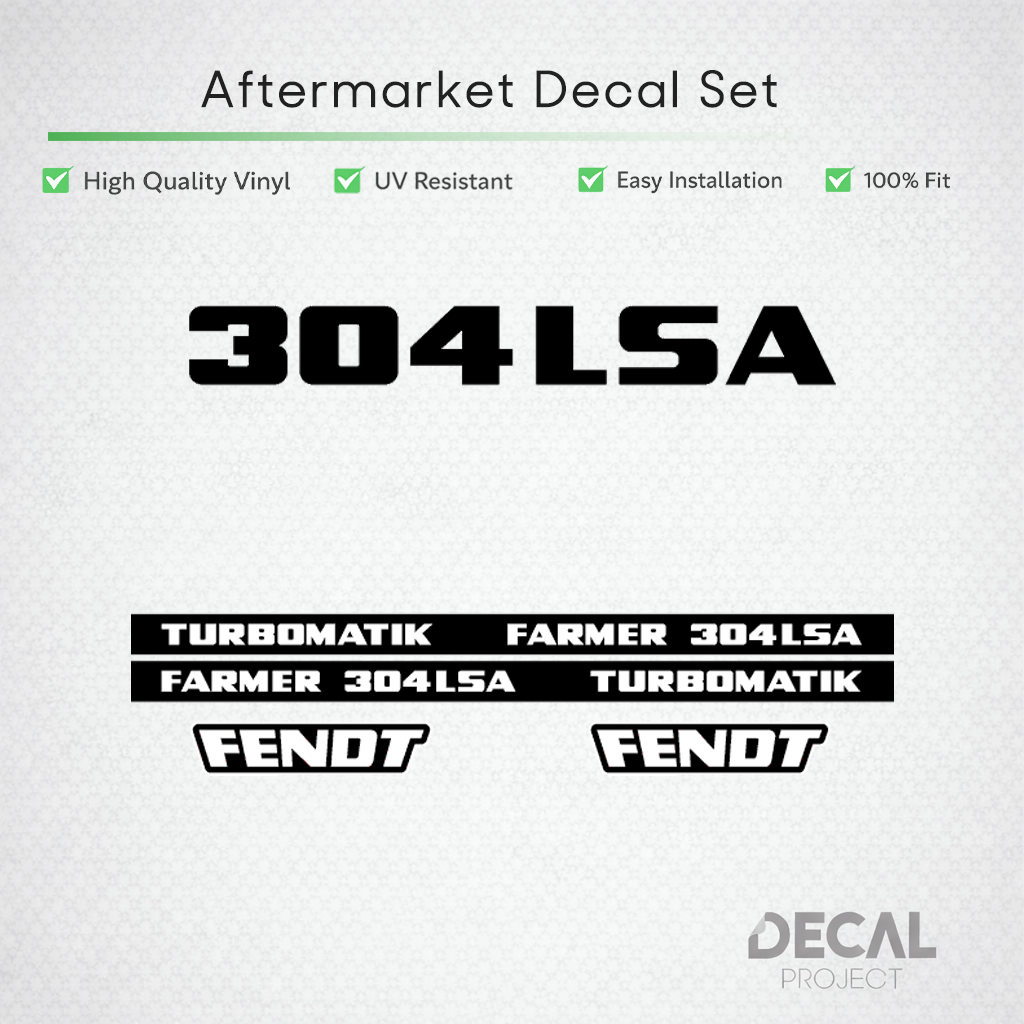 Fendt Farmer 304 LSA Turbomatik Decal Set - Early 300 Series - OLD GEN