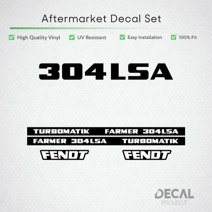 Fendt Farmer 304 LSA Turbomatik Decal Set - Early 300 Series - OLD GEN