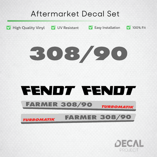 Fendt Farmer 308/90 Turbomatik Decal Kit - restoration set Premium Vinyl