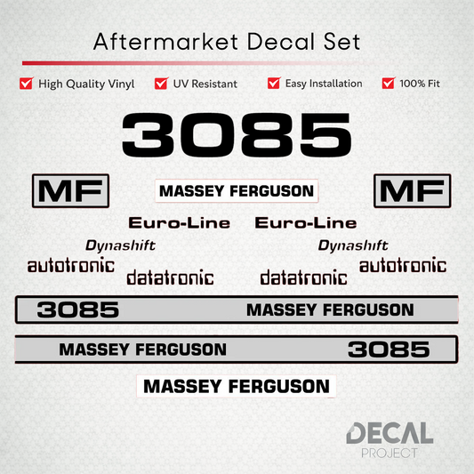 Aftermarket Decal Kit Compatible with Massey Ferguson 3085 – Euro-Line Restoration Vinyl Set – Image 1