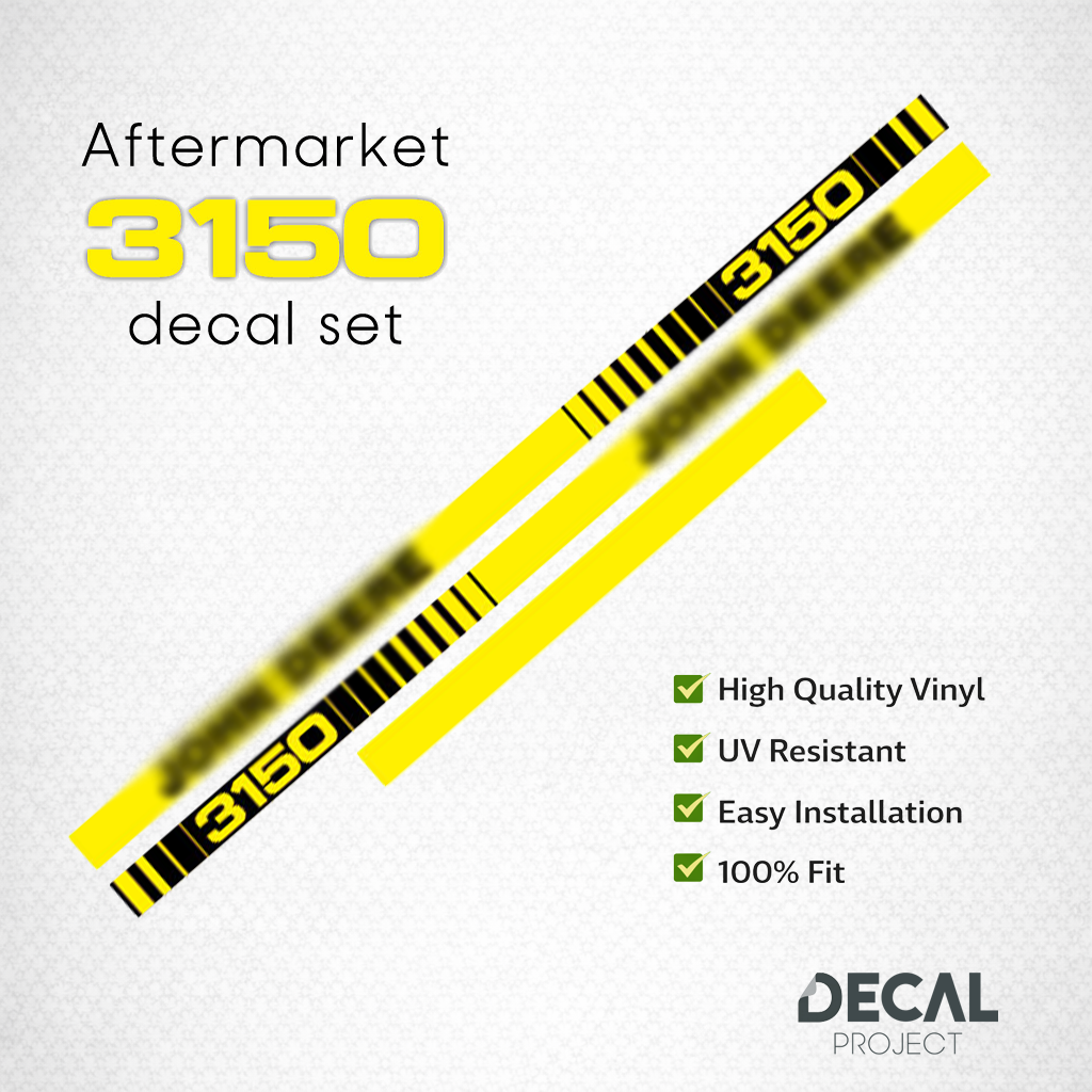 John Deere 3150 Decal Kit – Aftermarket Tractor Stickers – Series 50 Restoration