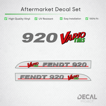 Fendt 920 Vario TMS Decal Set - Silver Edition - Premium 900 Series Vinyl Kit