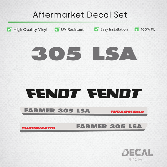 Fendt Farmer 305 LSA Turbomatik Decal Kit - Classic 4WD Series Premium Vinyl Set