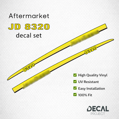 Aftermarket set fits JD 8320 Decal Kit – High-Quality Restoration Stickers - Full Set