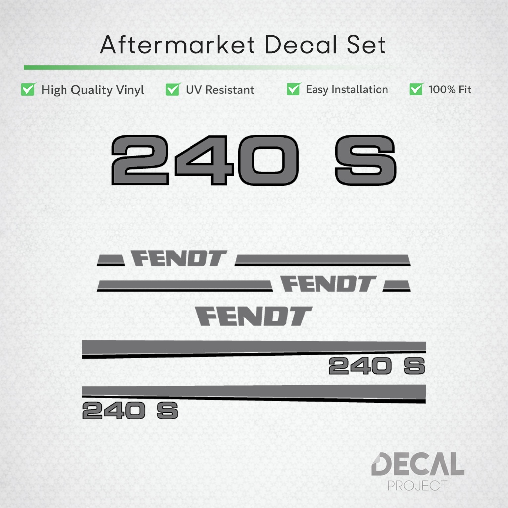 Fendt 240 S Decal Kit - Classic Compact Series Premium Vinyl Restoration Set