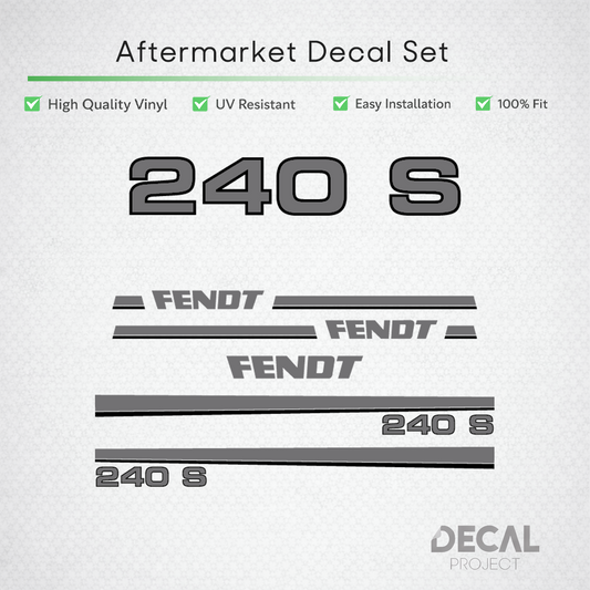 Fendt 240 S Decal Kit - Classic Compact Series Premium Vinyl Restoration Set