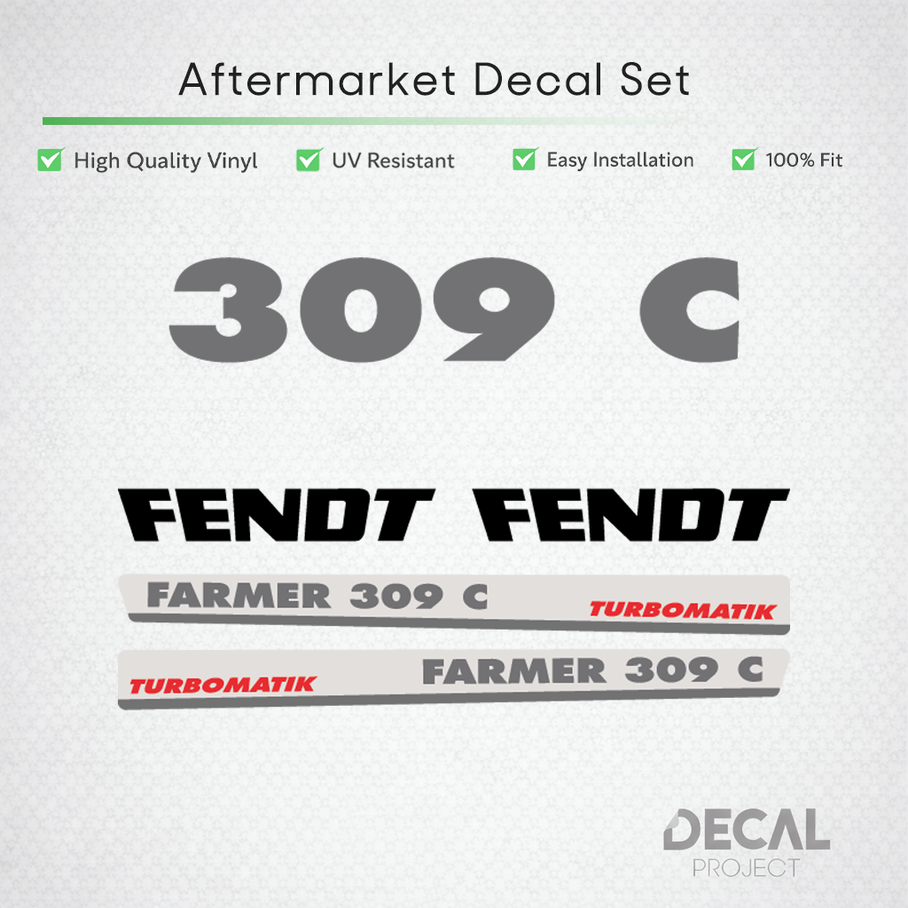 Fendt Farmer 309 C Turbomatik Decal Kit - Set High-Performance