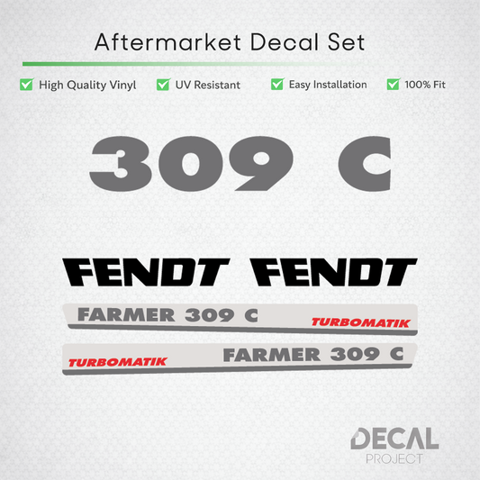 Fendt Farmer 309 C Turbomatik Decal Kit - Set High-Performance