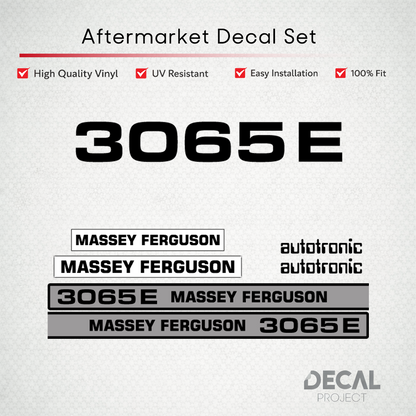 Aftermarket Decal Kit Compatible with Massey Ferguson 3065 E – Premium Restoration Vinyl Set – Image 1