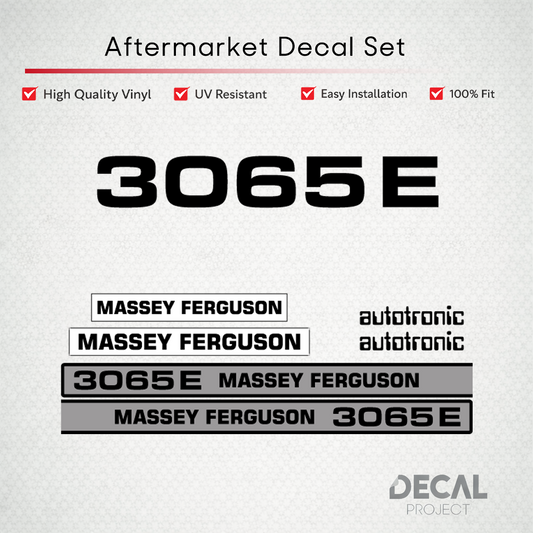 Aftermarket Decal Kit Compatible with Massey Ferguson 3065 E – Premium Restoration Vinyl Set – Image 1