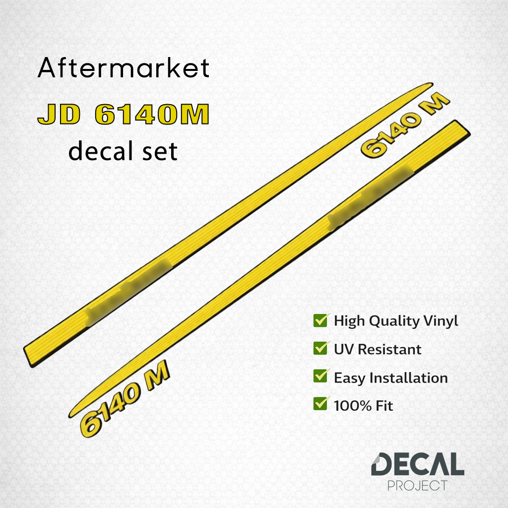 Aftermarket set fits JD 6140M Decal Kit – Aftermarket Tractor Stickers - Full Set