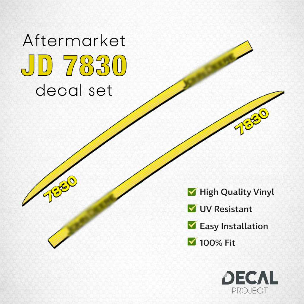 Aftermarket set fits JD 7830 Decal Kit – High-Quality Aftermarket Restoration - Full Set