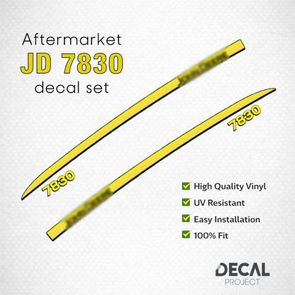 Aftermarket set fits JD 7830 Decal Kit – High-Quality Aftermarket Restoration - Full Set