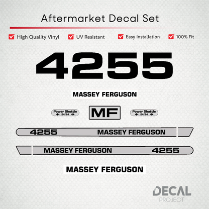 Aftermarket Decal Kit Compatible with Massey Ferguson 4255 – Premium Hood Stripe Graphics Set – Image 1