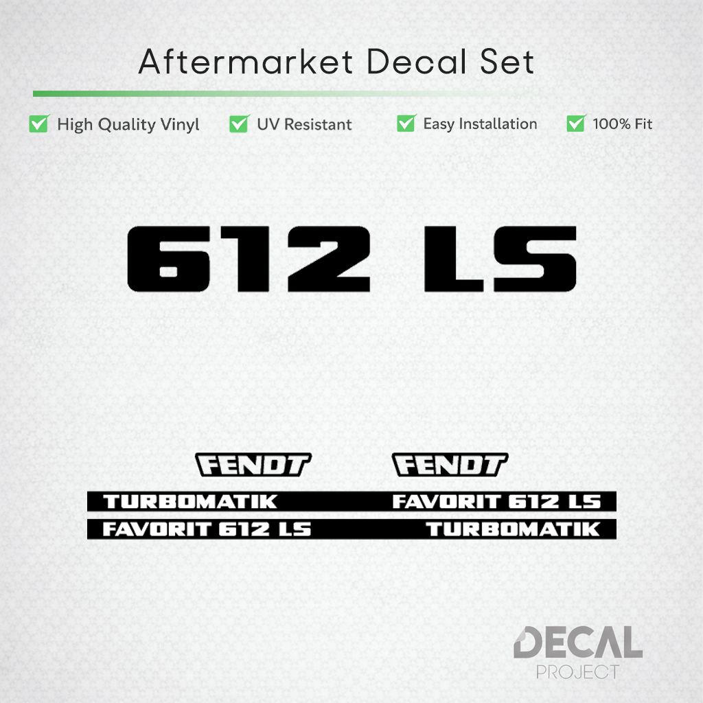 Fendt Favorit 612 LS Turbomatik Decal Set - Classic 6-Cyl Restoration Vinyl Kit