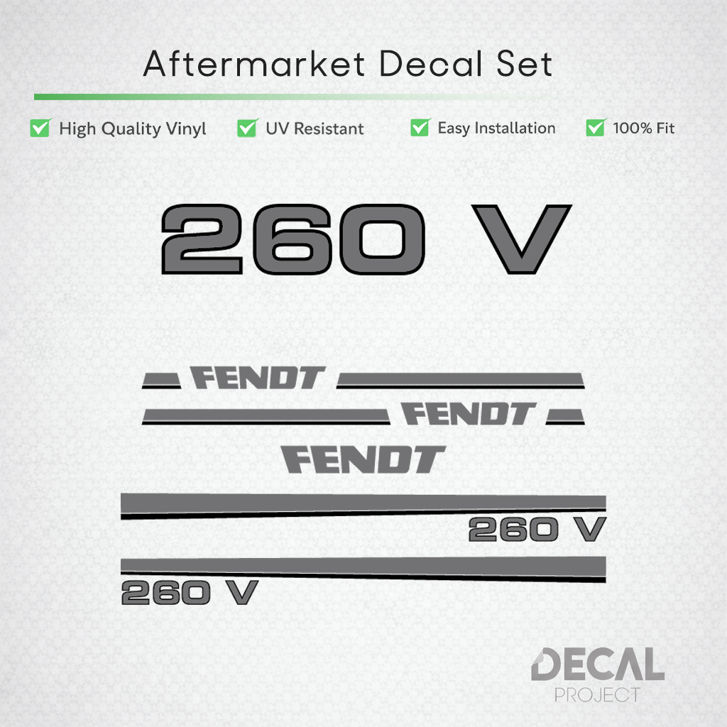 Fendt 260 V Decal Kit - Classic Vineyard Series Premium Vinyl Restoration Set